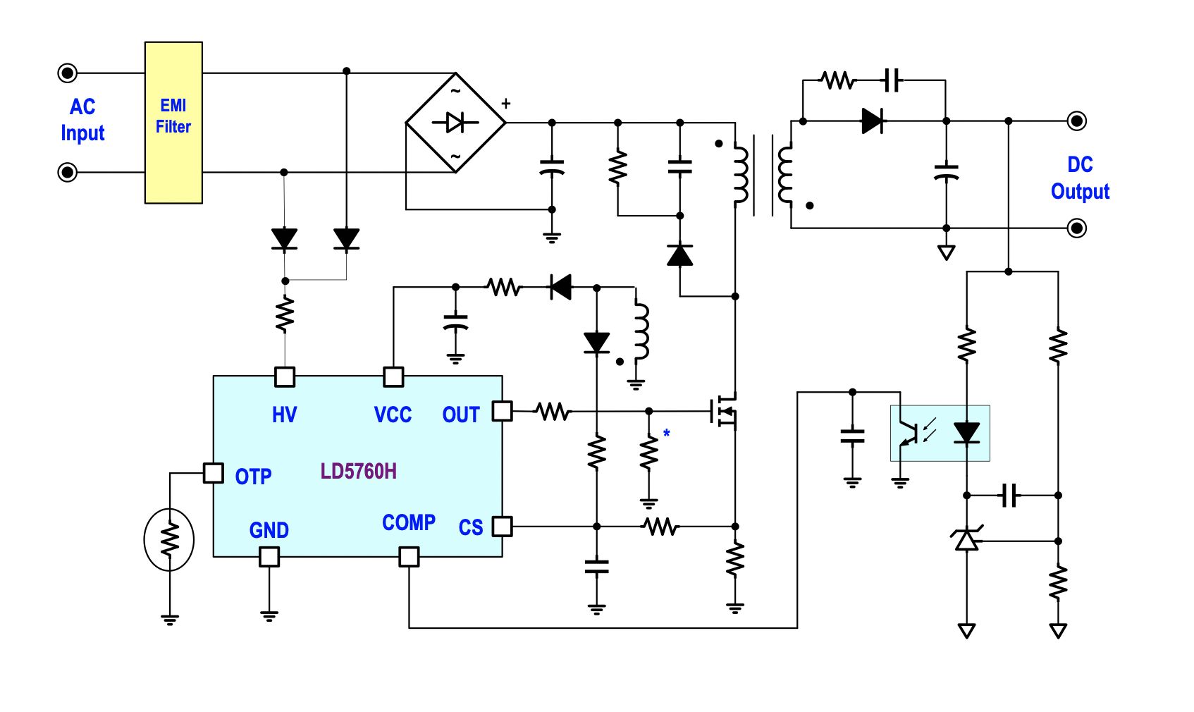 LD5760H - Isolated High Volt. Green Mode - Mid-Power Controller - Leadtrend